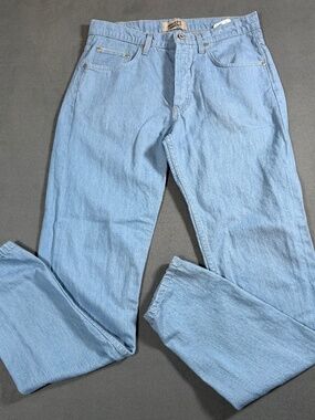 Naked & Famous Denim Men's Size 32 Light Wash Button Fly Jean